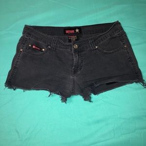 BUBBLEGUM JEAN SHORTS-DARK BLUE